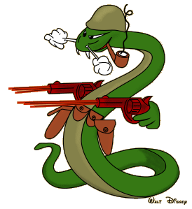 A Cobra Fumante, desenhada por Walt Disney